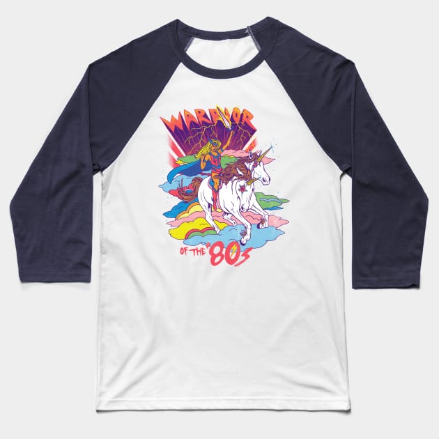 Warrior of the '80s Baseball T-Shirt by Hillary White Rabbit